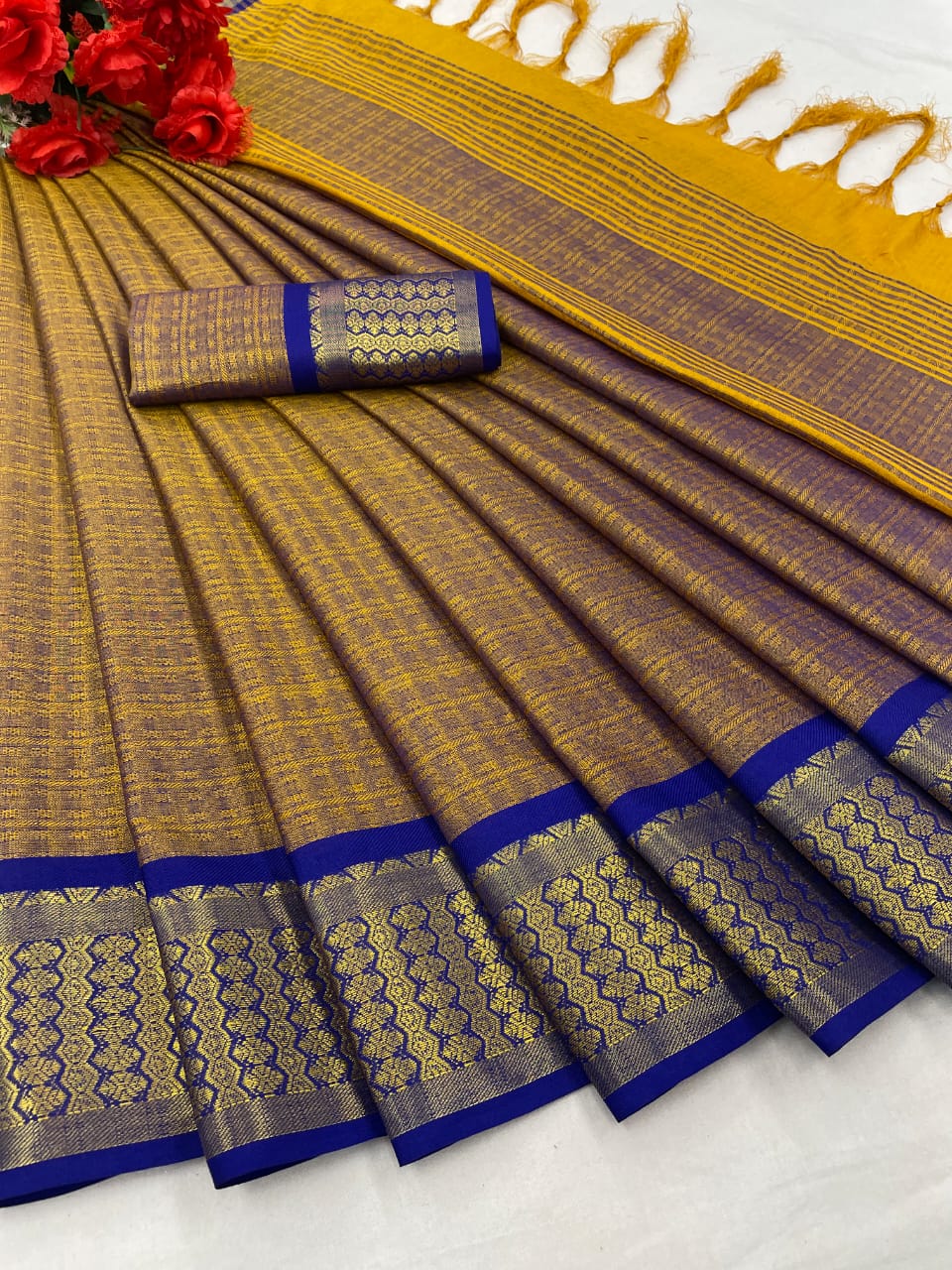 Rohini Soft Cotton Silk Saree with Contrast Jacquard Border Saree Catalog